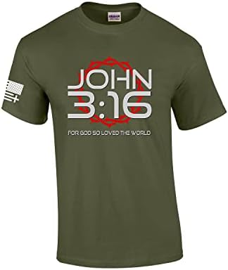 גברים כריסטיאן ג'ון 3:16 לאלוהים כל כך אהב את הכתוב העולמי