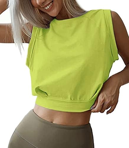 יבול חולצות אתלטיות עליונות לנשים צמרות יוגה חסרות שרוולים חמודות מפעילות חולצות אימון כושר XS-XL