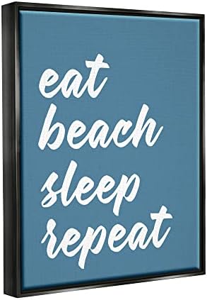 תעשיות סטופל לאכול חוף שינה חזור על ביטוי סקריפט כחול, עיצוב על ידי אותיות ומרופדות
