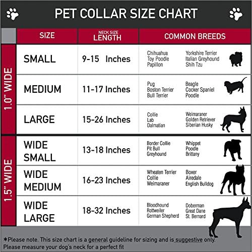 עמדות מין של מילולית אבזם צווארון כלב שחור/לבן, צווארון כלב מרטינגייל, 1.5 מתאים לרווחה 16-23 צוואר-מדיום