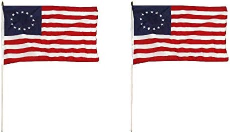 MWS (2 חבילות 12x18 12 x18 היסטורי בטסי רוס 13 כוכבים דגל דגל צוות עץ