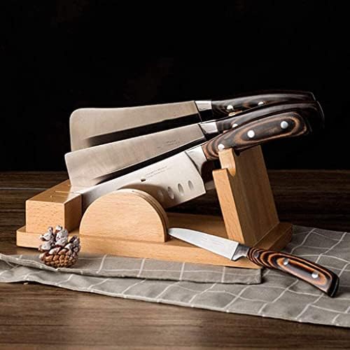 כלי מטבח עץ מטבח סכין מחזיק-מגירת סכין מחזיק מטבח סכין בעל אחסון מתלה בודד סכין מחזיק