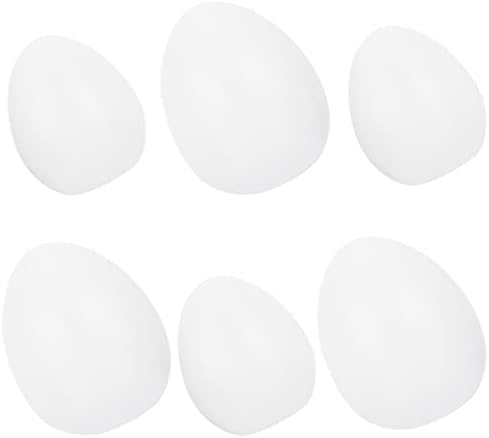 Exceart 18 יח 'ריק לבן ביצי פסחא ביצים מזויפות למלאכות ביצי פסחא