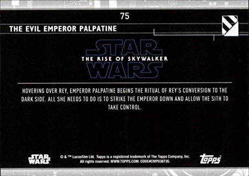 2020 Topps מלחמת הכוכבים עלייה של Skywalker Series 2 Blue 75 כרטיס המסחר של הקיסר הרשע פלפטין