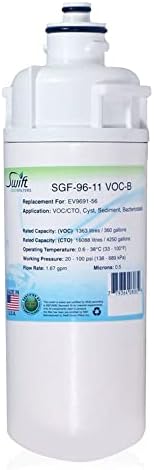 מסננים ירוקים מהיר SGF-96-11 VOC-B מסנן מים מסחרי תואם עבור EV9691-56, מיוצר בארהב
