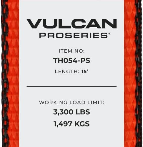 Vulcan 8 נקודות רול רכב אחורי ערכה עם ווים עם ווים בשני הקצוות - סט של 4 - Proseries