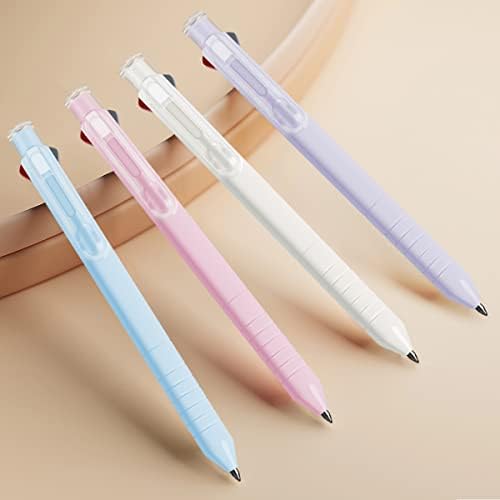 ויטולר 4 חבילה ססגוניות עטים, 4-ב-1 נשלף צבעוני עטים, בסדר נקודה חמוד עטים רולרבול עטים עבור בית ספר ציוד משרדי