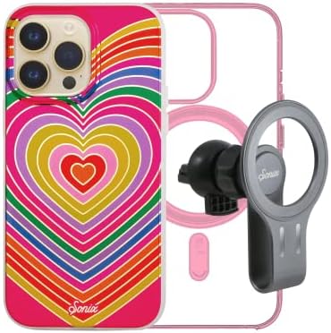 מארז Sonix Rainbow Hearts + Maglink Car Mount עבור Magsafe iPhone 14 Pro