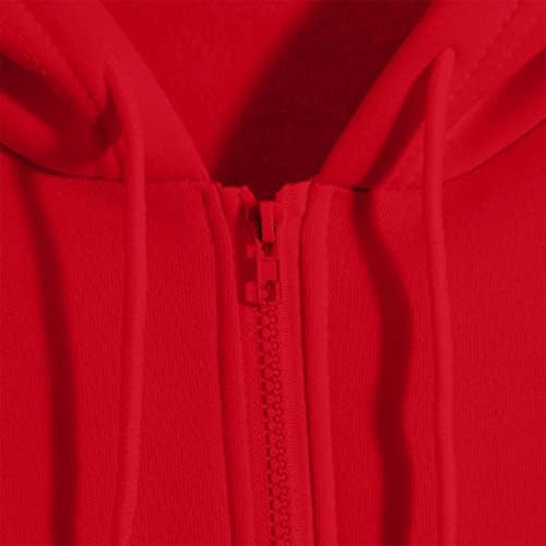 אביב נשים אביב שרוול ארוך חולצות קפוצ'ון סווטשירט גדול עם מעילי ברדס בכיס אופנת חורף 2023