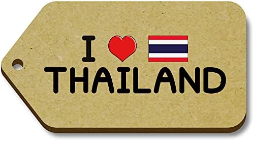 אזידה 10 איקס 'אני אוהב את תאילנד' 66 מ מ איקס 34 מ מ תגי מתנה