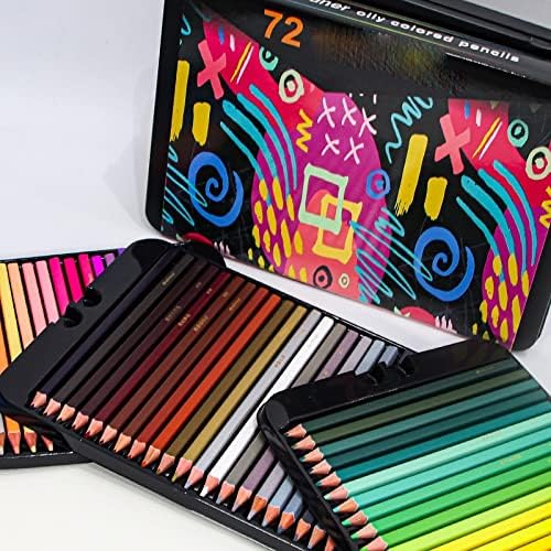 עפרונות צבעוניים בצבע FZZDP סט מקצועי של 72/120/180 צבעים ליבות מבוססות שעווה רכות אידיאלי לציור צללות רישום