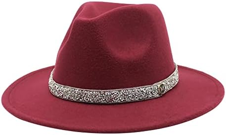 כובע פדורה רחב שולי הרגיש כובע פנמה פדורה כובעים לנשים
