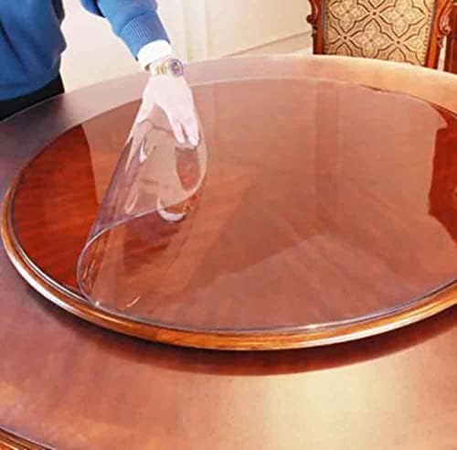 פרקלה עגולה עגולה מפלסטיק שולחן שולחן שולחן מגן ריהוט עיגול כיסוי ויניל עמיד למים PVC עמיד חום לחום לשולחן האוכל כרית שולחן