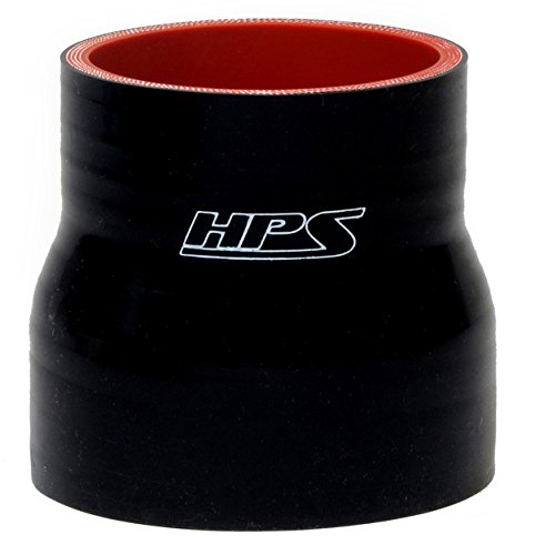 HPS HTSRNBLK-054 2 -3.25 ID, אורך 3 , צינור מצמד צמצום סיליקון, טמפ 'טמפ' גבוה מחוזק 4 שכבות, סיליקון, שחור
