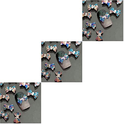 תכשיטי קישוט קשת ססגוניות ריינסטון אמנות נייל מעוטר בצורת מדבקת ריינסטון ריינסטון תכשיטים