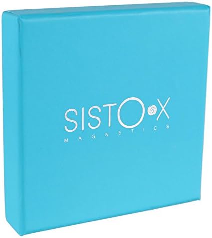 Sisto-X נירוסטה מפותל בסגנון רשת צמיד/צמיד מאת Sisto-X® Chrome Health כוח 2 מגנטים