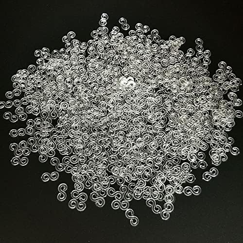 500 PCS קטעי גומי נול גומיות קליפים מחברים פלסטיים ממלאים קליפים לצמידי נול צמיד DIY ייצור רצועת נול