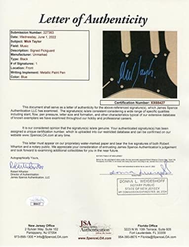 מיק טיילור חתם על חתימה בגודל מלא מותאם אישית יחיד במינו פנדר סטרטוקסטר גיטרה חשמלית א. א. עם ג 'יימס ספנס אותנטיות