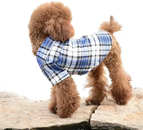הוקאי שרוול קצר בגדי כותנה רכה בגדי מחמד בגדי כלב גור חולצות כלב משובצות חולצות