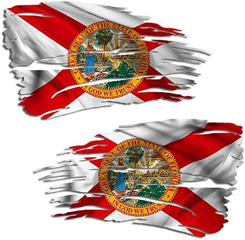 מדבקות אפטרשוק דגל פלורידה דגל מרופט דבקות סאנשיין נופש מדינת אורלנדא טמפה מדבקה מיאמי