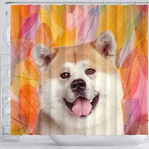 וילונות מקלחת להדפיס כלבים של Akita inu