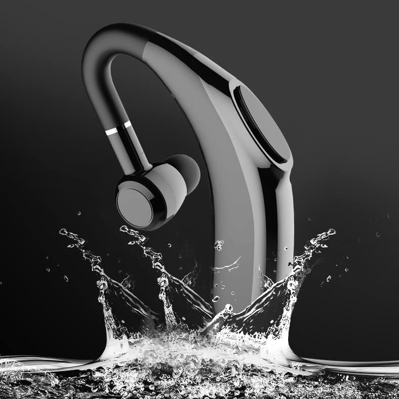אוזניות אוזניות יחיד של Bluetooth אלחוטיות לאייפון לאייפון סמסונג אנדרואיד, שחור