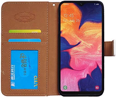 ארנק מקרה, רטרו אמריקאי דגל להעיף עור מקרה ארנק כיסוי עם אשראי כרטיס חריץ מזהה כרטיס מחזיק רגלית לסמסונג גלקסי 10