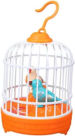 ילדים צעצועי שירה וציוץ ציפור בכלוב, חיקוי ציפור כלוב צעצוע מיני קול נשלט אינדוקציה צעצוע חשמלי אינדוקטיביים קול בקרת ציפור