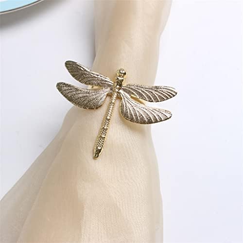 טבעת מפית של Llly 10 חתיכות חתונה בסגנון נורדי מאט זהב זהב זהב מפיות מפיות טבעת מפיות