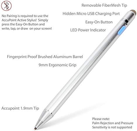 עט חרט בוקס גרגוס תואם ל- Alcatel A5 LED - Stylus Active Actipoint, חרט אלקטרוני עם קצה עדין במיוחד עבור Alcatel