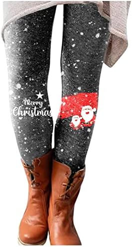 חותלות חג המולד נשים אולטרה אולטרה חותלות מוברשות רכות איילים טייץ 'מכנסיים מכנסיים אימון מותניים גבוהים