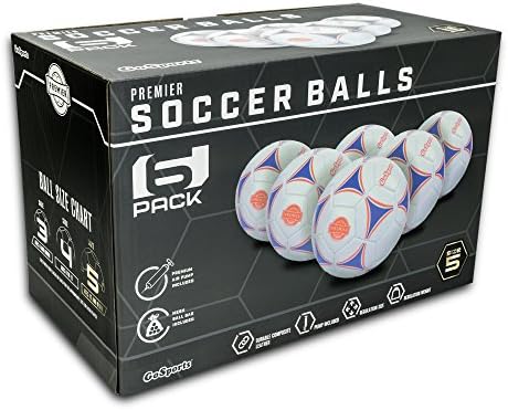 כדור כדורגל Premier Premier עם משאבת פרימיום - זמין ככדורים בודדים או 6 חבילות - בחר את הגודל שלך