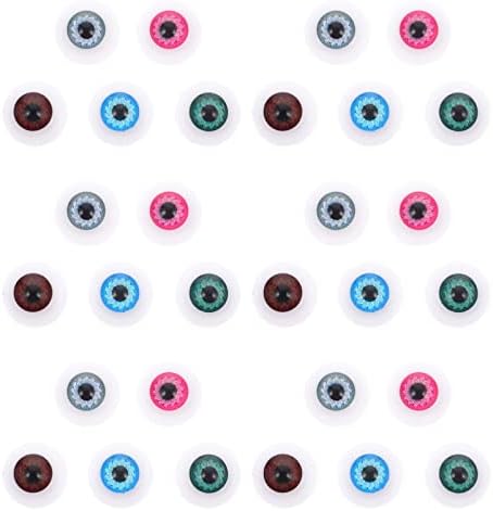 Abofan 100 PCS גלגלי עיניים ליל כל הקדושים עגול עיניים עגולות עיניים בובה חלולות עיניים בובה DIY עיניים מפחידות גלגלי