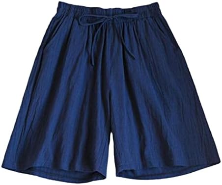 מכנסי קיץ לנשים מכנסיים קצרים במותניים גבוהים בצבע אחיד פשוט פנאי מכנסיים קצרים