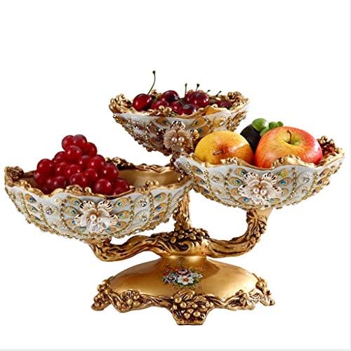 יצירתי רטרו שרף רב שכבתי פירות יבשים מזרן שולחן יפה צלחת עיצוב הבית קישוטי פירות צלחת