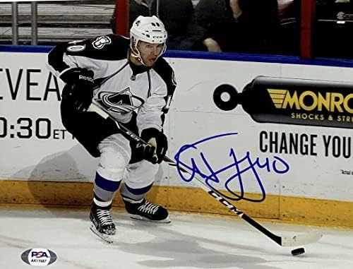 אלכס טנגוואי חתם על 8x10 צילום NHL AVALANCHE PSA AK11687 - תמונות NHL עם חתימה