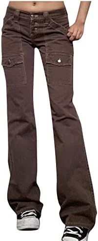 ג'ינס רחוב רטרו של Cokuera לנשים במכנסיים של מכנסי מיקרו-חתוכים מיקרו מכנסיים מכנסיים מזדמנים ישר מכנסיים מזדמנים