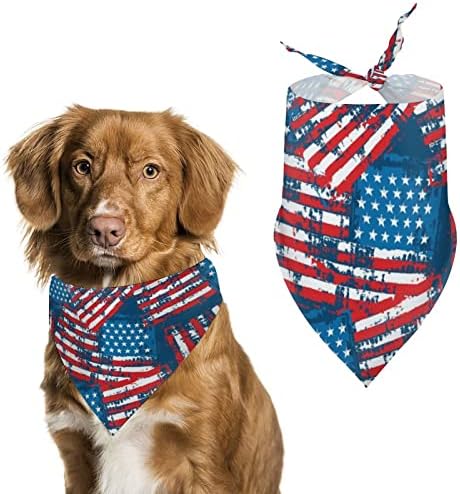 גראנג 'דגל אמריקאי כלב כלב בנדנה הצעיף לחיות מחמד ביקורות משולשות אביזרים מודפסים