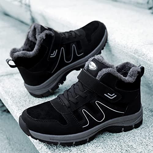 יוניסקס פלוס נעלי הליכה חיצוניות חוצות קטיפה נעלי נעלי ספורט עמידות ללבוש נעלי הליכה חיצוניות קרסול מגפי שלג