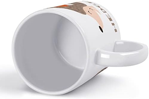 חמוד קריקטורה קיפוד הדפסת ספל קפה כוס קרמיקה תה כוס מצחיק מתנה עם לוגו עיצוב עבור משרד בית נשים גברים-11 עוז לבן