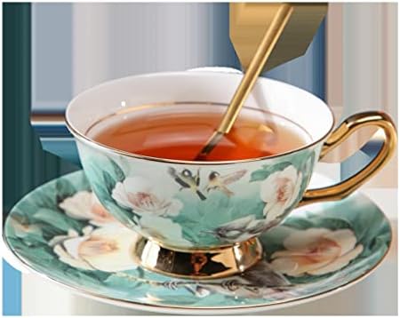 Genigw כוס קפה אירופית בעלת ערך גבוה, כוס סין עצם מעודנת, ערכת תה תה אחר הצהריים, מתנת חתונה
