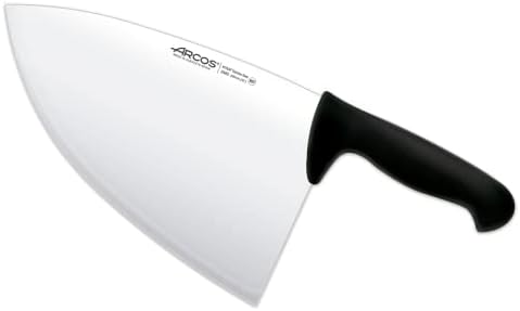 ארקוס ניטרום סטייק נירוסטה סטייק סכין קצב סכין - להב 10 אינץ ' - ידית שחורה של פוליפרופילן - כסף - מחוון צבע לזיהוי מזון