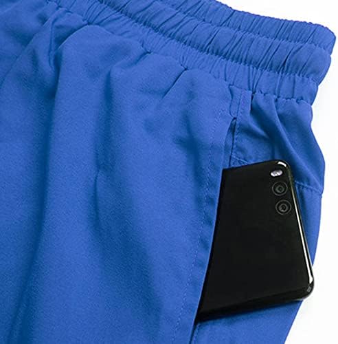 מכנסי ספורט גברים של מיאשוי צבע רגיל לוח חלק מכנסי ספורט מכנסיים כושר לגברים קיץ דק רופף מהיר כדורגל גברים