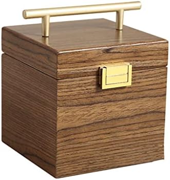 וולנוטה 3 ב-1 קופסא ארגונית תכשיטים מרובעת מעץ אחסון תכשיטים מארז מתנה לעגילים טבעת שרשרת מזוודה אחסון קופסאות תכשיטים