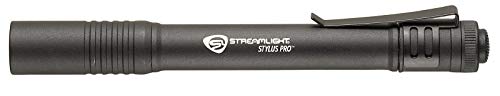 Streamlight 66118 Stylus Pro LED Light Light עם נרתיק, שחור & 66122 Stylus Pro Penlight עם LED לבן, כחול,
