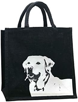 בינוני שחור לחיות מחמד כלב מודפס יוטה יוטה קניות תיק לשימוש חוזר מתנת תיק …