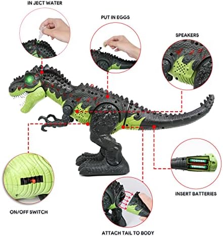 דינוזאור צעצועים לילדים 3 4 5 6 7 שלט רחוק דינוזאור מתנת צעצועי בני הליכה רובוט טי רקס דינוזאור צעצועי עם ערפל תרסיס וביצים