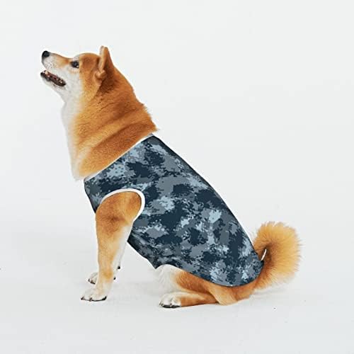 חולצות חיית מחמד כותנה חיל הים-כחול-כחול-ריסוס תלבושות כלבים חתול כלב פיג'מה כלב רך אופן סרבלים מחמד חיות מחמד xx-large