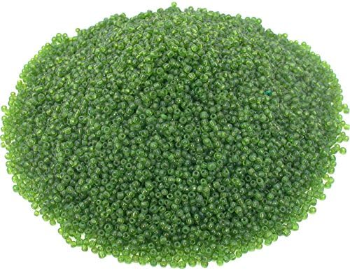 ירוק זכוכית זרעי חרוזים רופף ואגלי 6/0 כ 1 קילו
