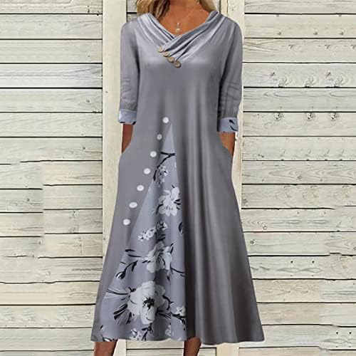 שמלה גרפית של Annhoo לנשים קיץ סתיו סתיו קצר שרוול עמוק v צוואר פסטיבל שמח שמלת מתנה כפתור 2023 AE